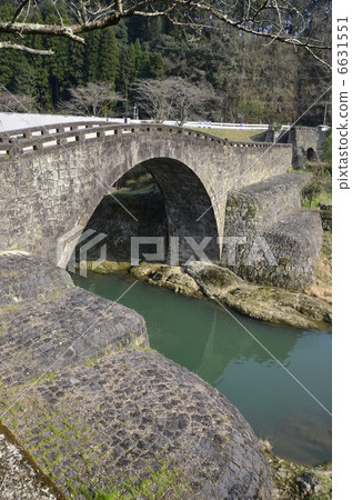 佛教寺廟橋（熊本縣美里町）重要文化財產 6631551