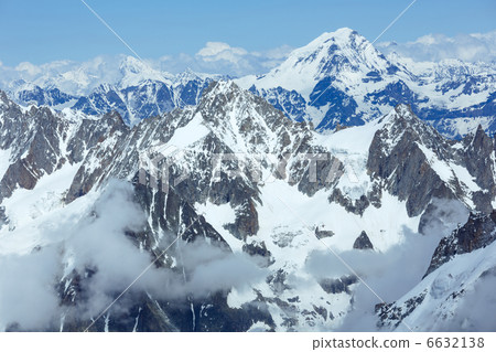 Mont Blanc mountain massif (view from Aiguille du Midi Mount,  F 6632138