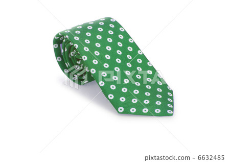 Elegant silk male tie ( necktie ) on white 6632485