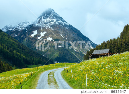 Silvretta Alps summer view, Austria Silvretta Alps summer view, Austria 6633647