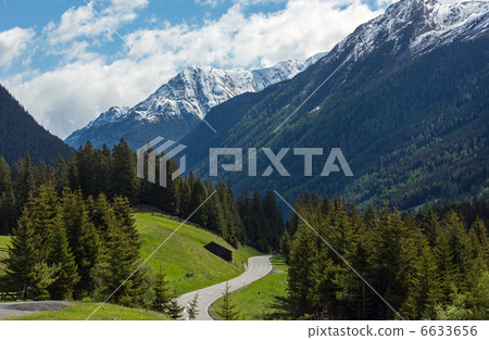Silvretta Alps summer view, Austria 6633656