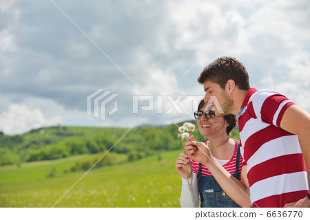 romantic young couple in love together outdoor romantic young couple in love together outdoor 6636770