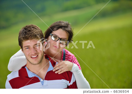 romantic young couple in love together outdoor romantic young couple in love together outdoor 6636934