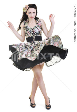 beautiful young woman isolated on white 6637749