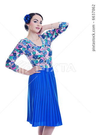 beautiful young woman isolated on white 6637862