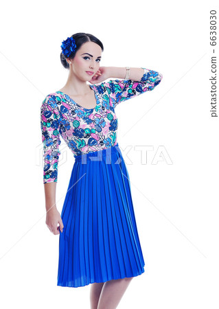 beautiful young woman isolated on white 6638030