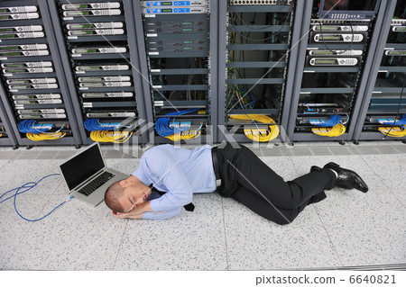 system fail situation in network server room system fail situation in network server room 6640821