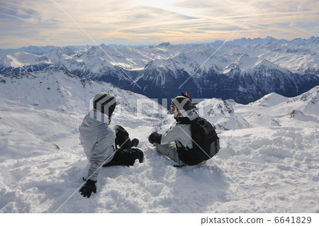 people group on snow at winter season 6641829