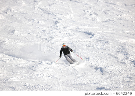 skiing on on now at winter season 6642249