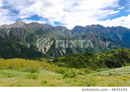 Spear / Hotaka mountain peak rising to Mihiraira (From Sugorokedake climbing road) 6643244
