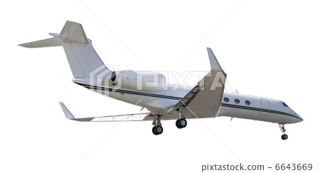 Rel jet aircraft, isolated on white background 6643669