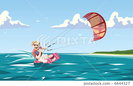 kiteboarding, man, speed 6644327