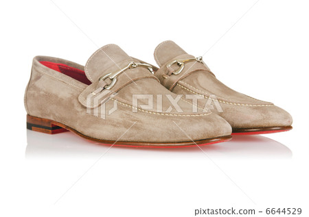Fashion concept with male shoes on white 6644529
