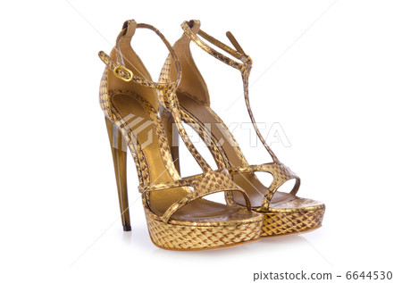 Nice woman shoes isolated on white 6644530