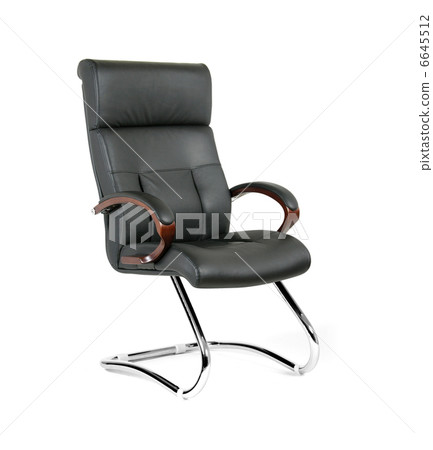 The office chair from black leather 6645512