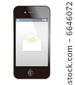 Black smartphone with a mail icon Black smartphone with a mail icon 6646072
