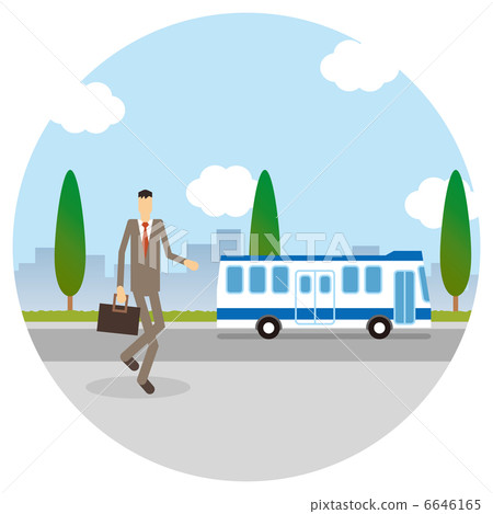 公交車和上班族 6646165