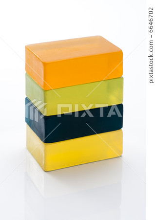 Soap stacked on white background Soap stacked on white background 6646702