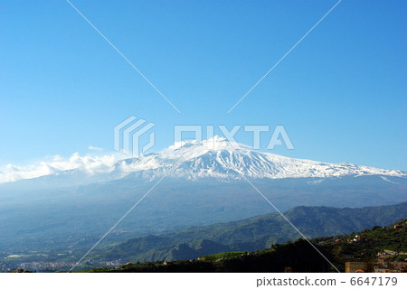 Mount Etna from the Taormina Greek Theater Mount Etna from the Taormina Greek Theater 6647179