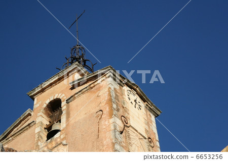 Roussillon's Clock Tower and Bell Tower Provence Southern France Roussillon's Clock Tower and Bell Tower Provence Southern France 6653256