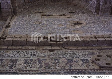 Umm Al Lasas廢墟聖斯蒂芬教堂馬賽克圖片 Umm Al Lasas廢墟聖斯蒂芬教堂馬賽克圖片 6654156