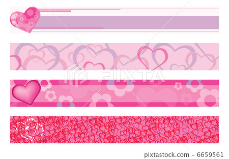 Vector illustration of banners with hearts Vector illustration of banners with hearts 6659561