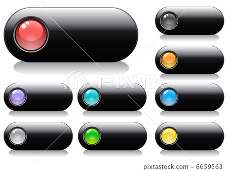 Glossy buttons for web design with spheres, vector illustration Glossy buttons for web design with spheres, vector illustration 6659563