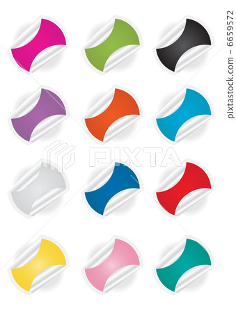 Collection of colorful round stickers, vector illustration Collection of colorful round stickers, vector illustration 6659572