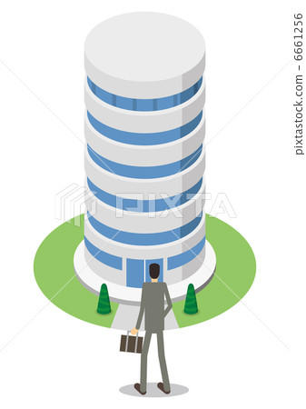 Salesman and building 6661256