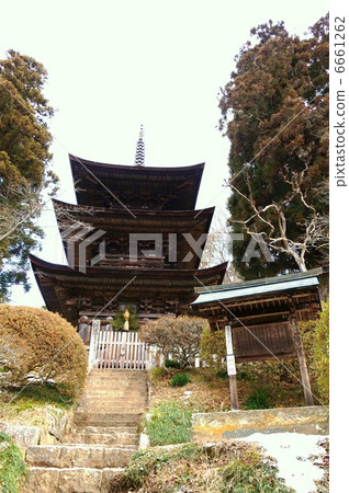 Shinshu Shinano's national treasure Taisho Temple Mie Tower (return tower) 6661262