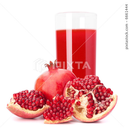 Pomegranate fruit juice in glass Pomegranate fruit juice in glass 6661444