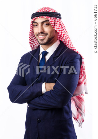 Arab businessman isolated on the white Arab businessman isolated on the white 6661713