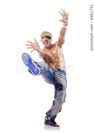 Dancer dancing dances isolated on white 6661741
