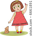 Girl and Dog 6661891
