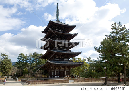 Nara Kofuku-ji Temple Five Story Pagoda 6662261