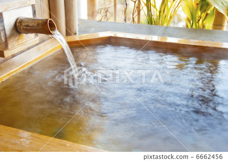 Hanging on sashimi half open-air cypress bath Hanging on sashimi half open-air cypress bath 6662456