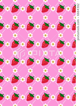 Ichigo pattern 1 pink - Stock Illustration [6664382] - PIXTA