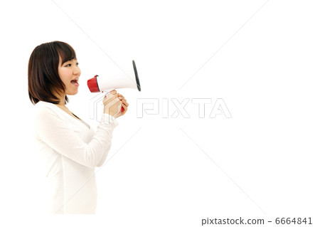 A woman shouting A woman shouting 6664841