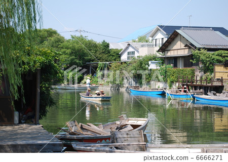 Yanagawa River descent tourist spot Yanagawa River descent tourist spot 6666271