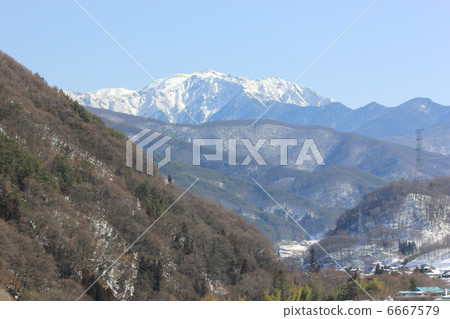 來自Takahise大壩的Senjogatake山 來自Takahise大壩的Senjogatake山 6667579