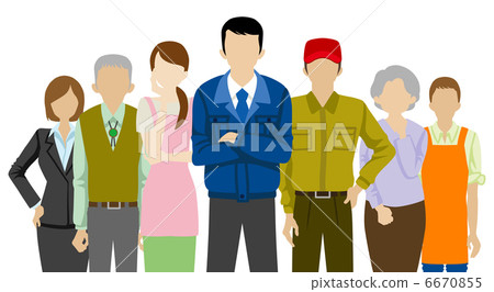 Worker / Voter / White Back 6670855