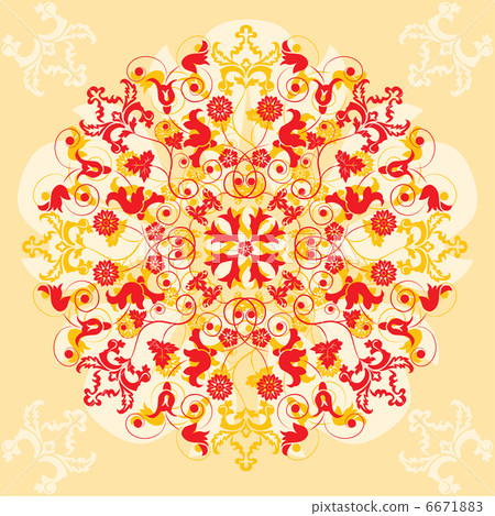 Background flower, elements for design, vector 6671883