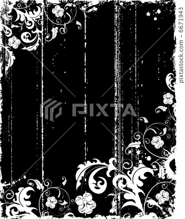 Grunge flower frame Grunge flower frame 6671943