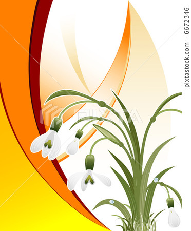 Wave pattern with snowdrop Wave pattern with snowdrop 6672346