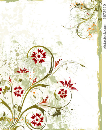 Grunge floral background Grunge floral background 6672620