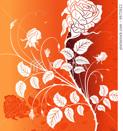 Grunge floral background Grunge floral background 6672621