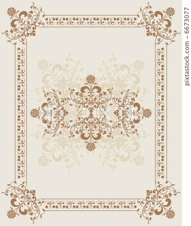 Element for design, flower frame, vector 6673077