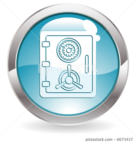 Button with Safe icon 6673437