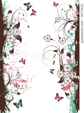 Grunge flower background 6673632