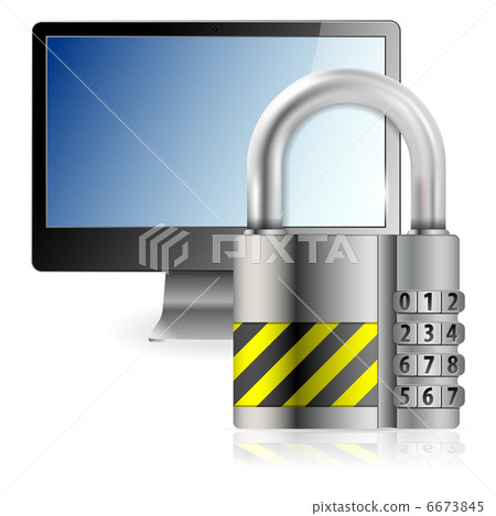 Safe Computer Concept - Stock Illustration [6673845] - PIXTA